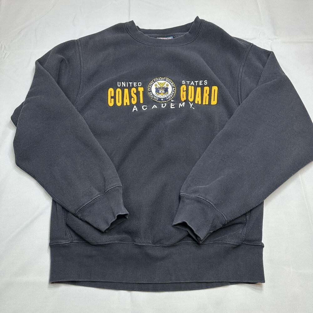 Coast Guard Academy Sweatshirt Mens S Black Fleece College Military USA